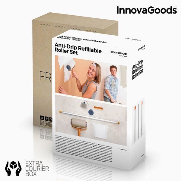 Zestaw wałków do malowania - InnovaGoods - Do wielokrotnego użytku - Zapobiegające kapaniu - 6 sztuk - Niebieski