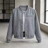 Nuova Giacca Casual da Donna Autunno e Inverno Manica Lunga Morbida Giacca di Lana Giacca Baseball