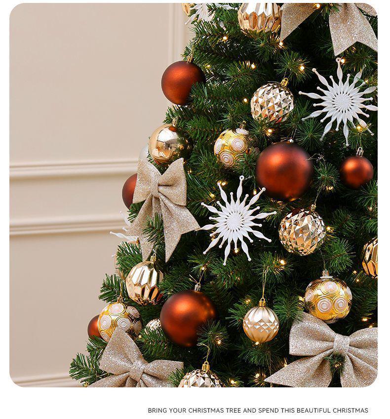 2025 White Flocked Snowy Christmas Tree Set with DIY Ornaments for Home Living Room