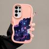 Case for Samsung Galaxy A26 S24 S25 S21 S23 Plus A25 S22 Ultra S20 FE Soft Phone Cover A55 A35 A34 A54 A36 A24 Black Cat Starry