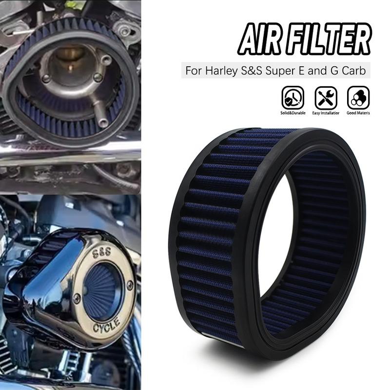 Wiederverwendbarer Motorrad-Luftfilter mit Tropfenform-Luftfilter für Harley-Modelle mit S&S Super E und G Serie Vergaser-Luftfilter