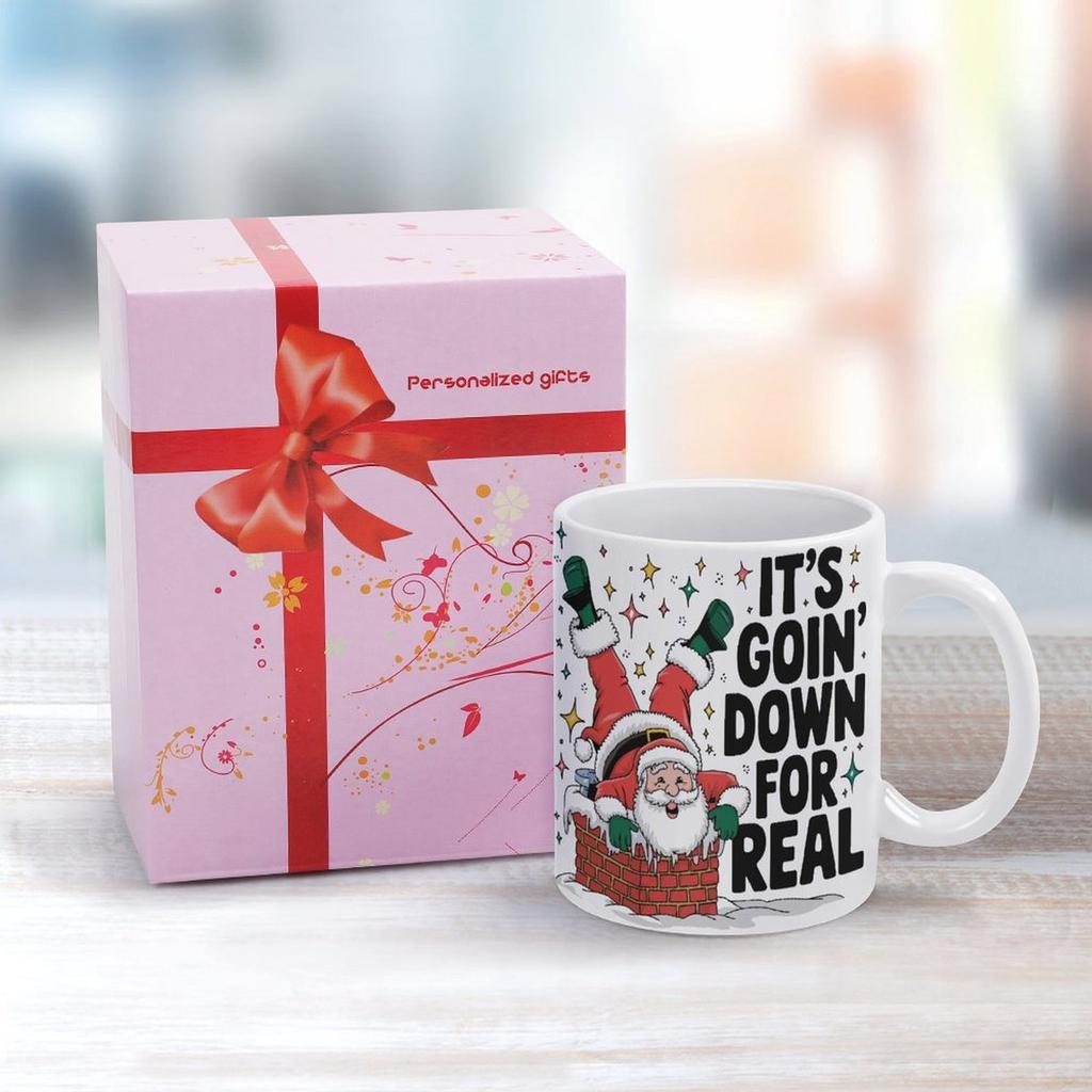 1pc 11oz Blank Ceramic Coffee Mug, Double-sided Printed Cup, Shiny Surface, Sturdy Grip, Everyday Drinking Mug for Family and Work Routines