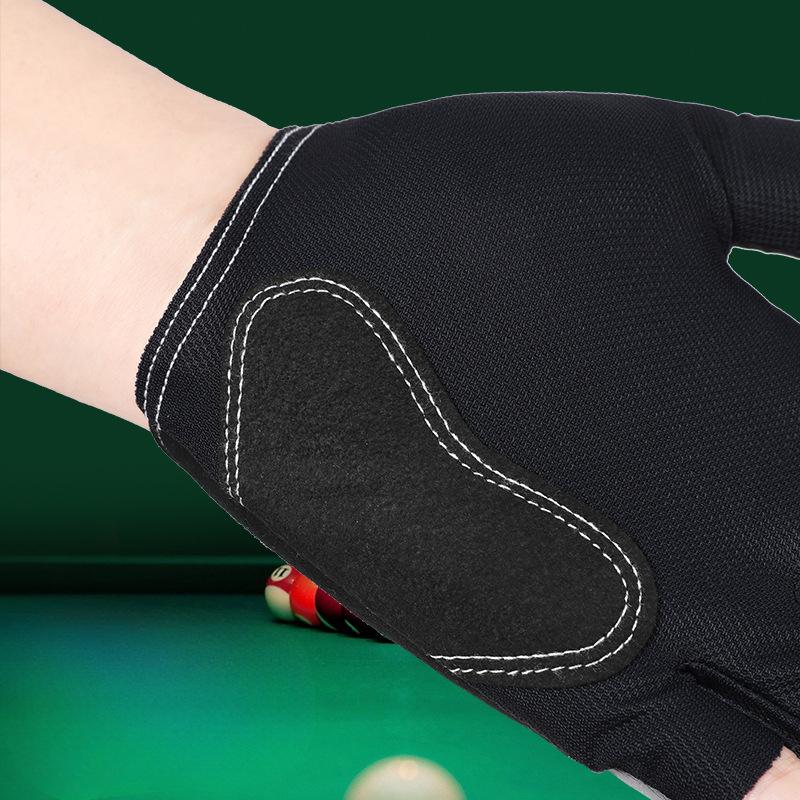 Billiards Gloves High End Three Finger Gloves with Finger Exposed Anti Slip Wear Resistant Ice Silk Breathable