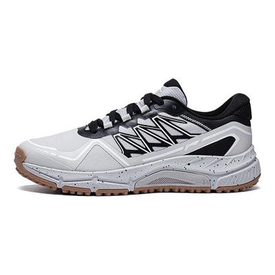 LiNing Yijie Lite Langlebige Atmungsaktive Low-Top Laufschuhe Herren Sneaker Grau Schwarz ARDT005-6