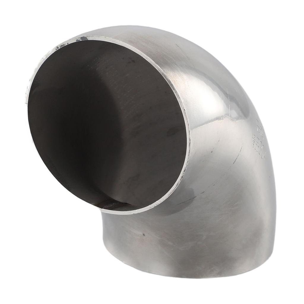 Stainless Steel 304 1.5D Bending Radius Exhaust Elbow 90 Degree Pipe Fitting for Automotive Exhaust and Intake Pipes 34-102mm