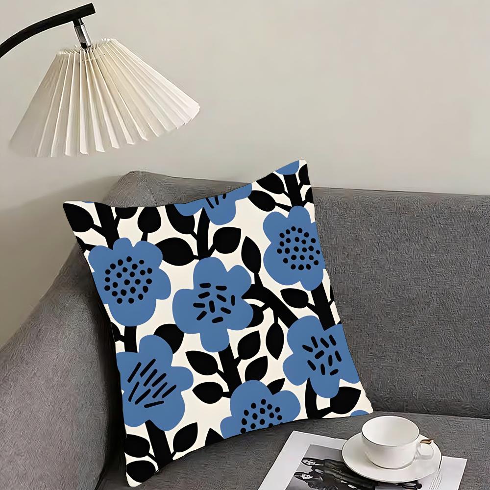 Flower INS Cushion Cover Pillowcase Ultra Soft Skin Friendly Fabric Cloud Like Comfort  Concealed Zipper