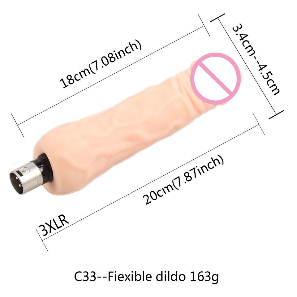 FREDORCH Sex Machine Attachment 3XLR 3PRONG Attachment Dildo For Women and Men Sex Masturbation Love Machine Dildo Sex Toys