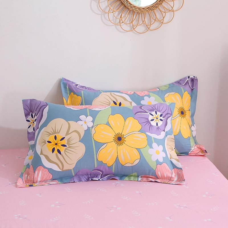 Cotton Printed Cartoon Pillowcase 2 Pieces Comfortable and Soft 48x74cm Pillow Cases