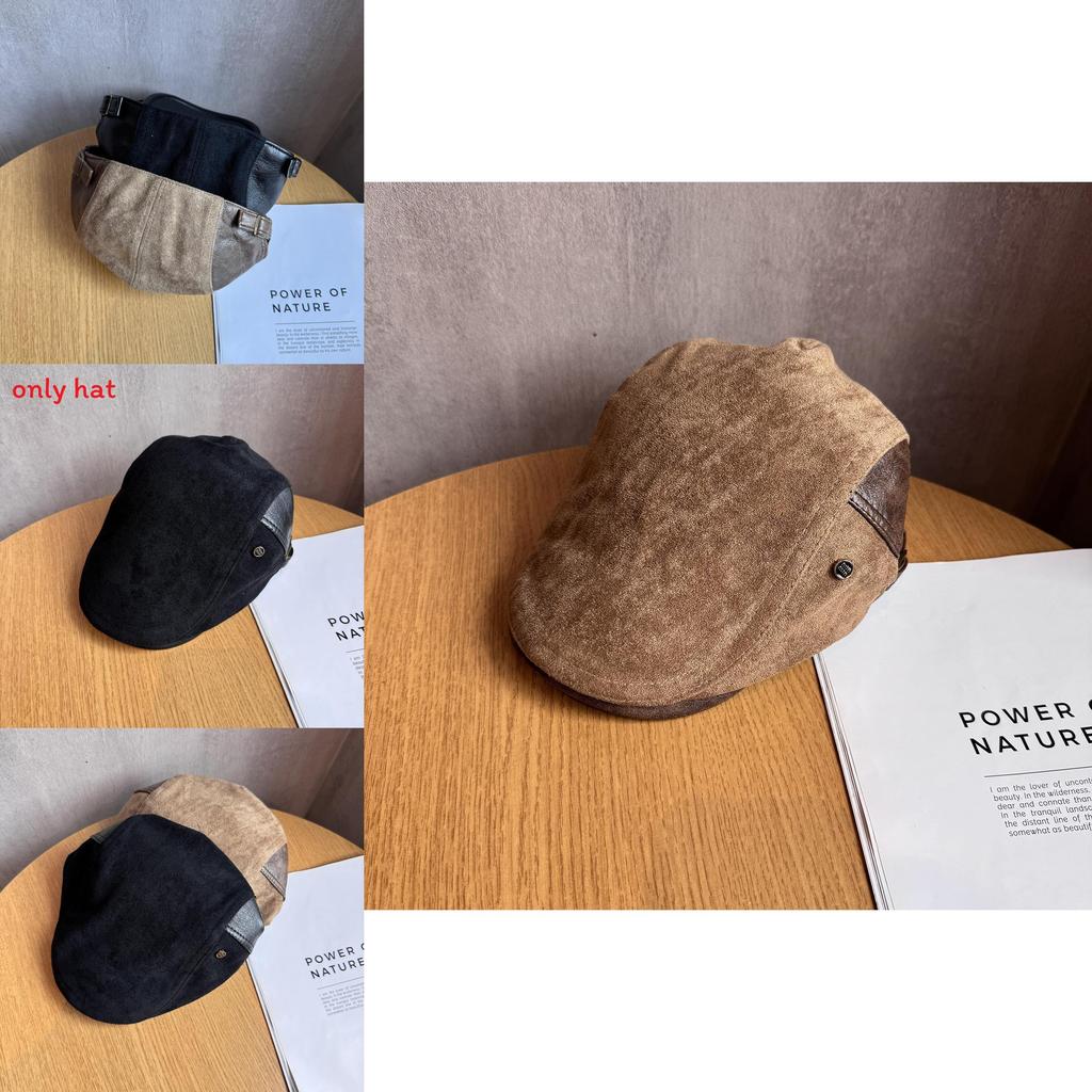 Simple Retro Solid Color Suede Neutral Casual Beret For Casual Winter Fashion