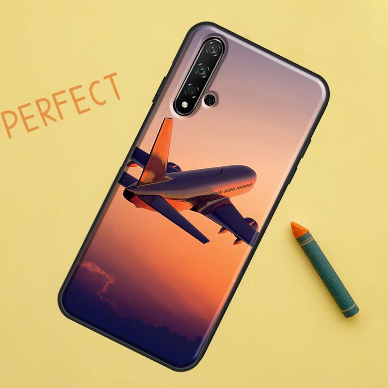 Airplane Plane Aircraft For Huawei Nova 10 9 SE 11 Pro 12i 11i 8i Y60 Y70 Y90 Y61 Y91 Y72 Y73 P20 P40 P30 Lite Case
