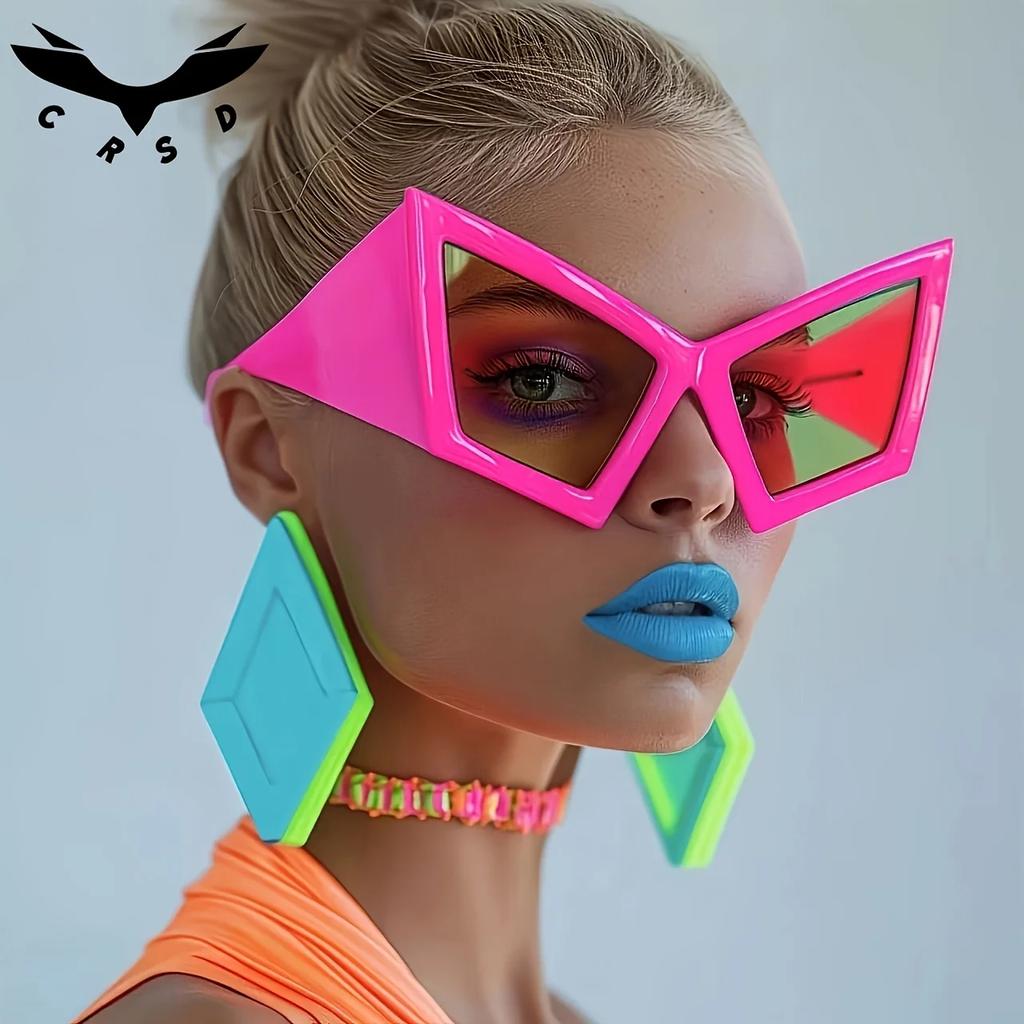Big Frame Fashion Cat Eye Glasses | New Personality, Durable Eyewear, Perfect for Catwalk, Street Photography and Party