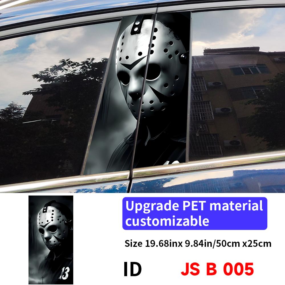 Mask Jason Car Stickers Car B-pillar Vinyl Decals Waterproof Auto Center Pillar Sticker Cover Scratches Vehicle Decor Accessorie