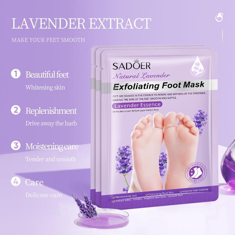 1Pairs Sadoer Plant Foot Mask Moisturizing Whitening Foot Peeling Mask Exfoliating Feet Pedicure Exfoliant Feet Skin Care