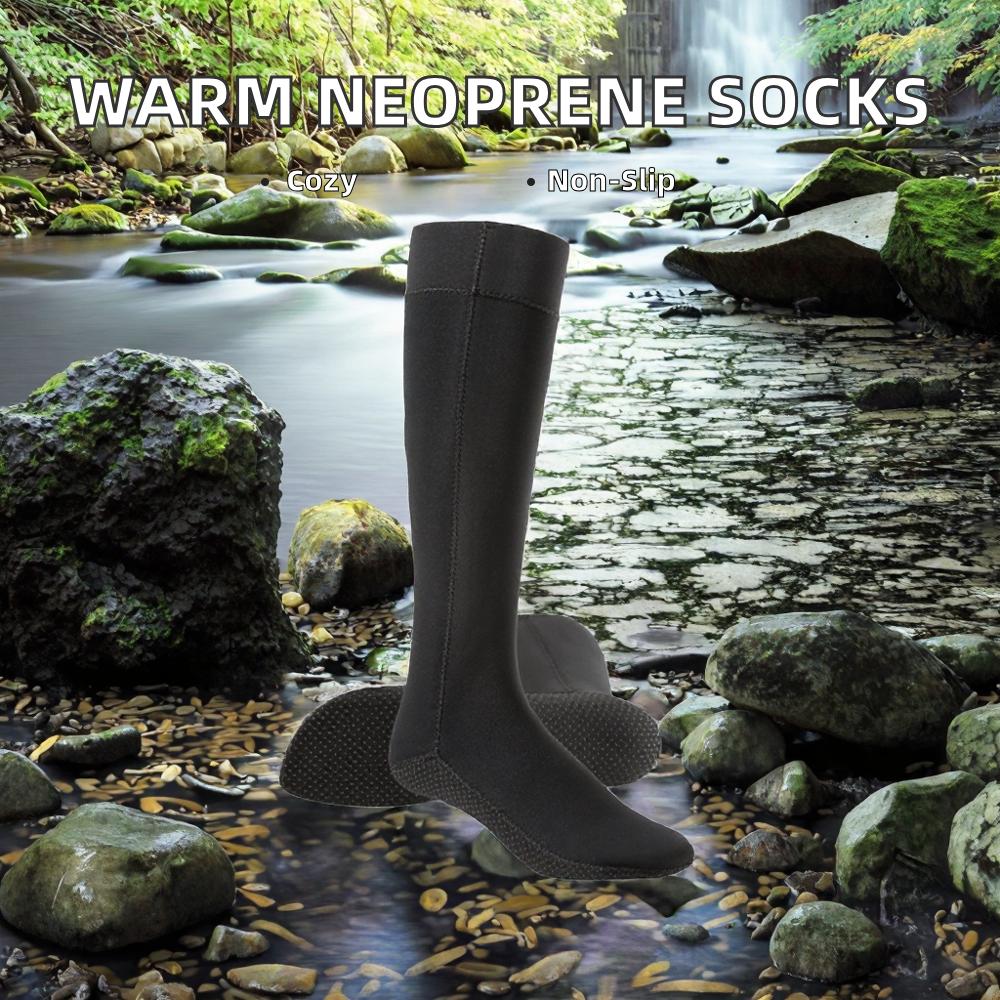 Calzini Lunghi da Muta Uomo Donna Neoprene Calze da Sub Acqua Calde Sport Acquatici Piedi Gambe Protettivi Calzini Subacquei