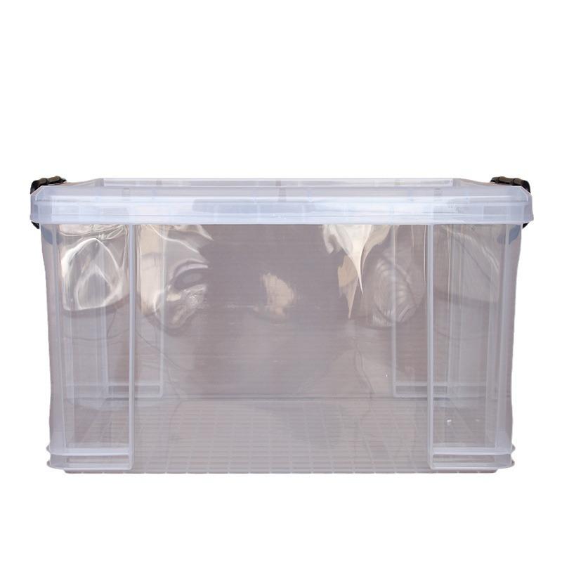 Turtle Tank with Drainage Hole - Transparent Breeding & Storage Box, Small/Large Size for Home Use