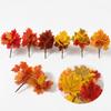 Kunstmatige Esdoornbladeren en Groene Planten voor Herfst Thanksgiving Binnentuin Decoratie