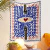 "Broken Heart with Hands and Leaves" Patterned tapestry home decor, suitable for bedroom and living room, gift