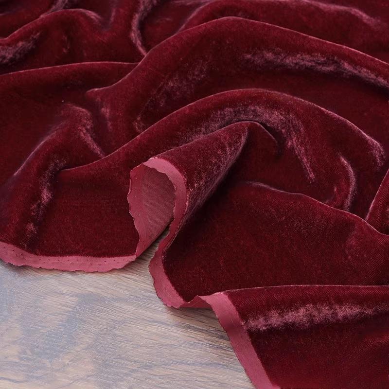 100x140cm Silk Velvet Fabric Solid Color Velvet Clothing Fabric for DIY Sewing Party Dress Cheongsam Designer Cloth
