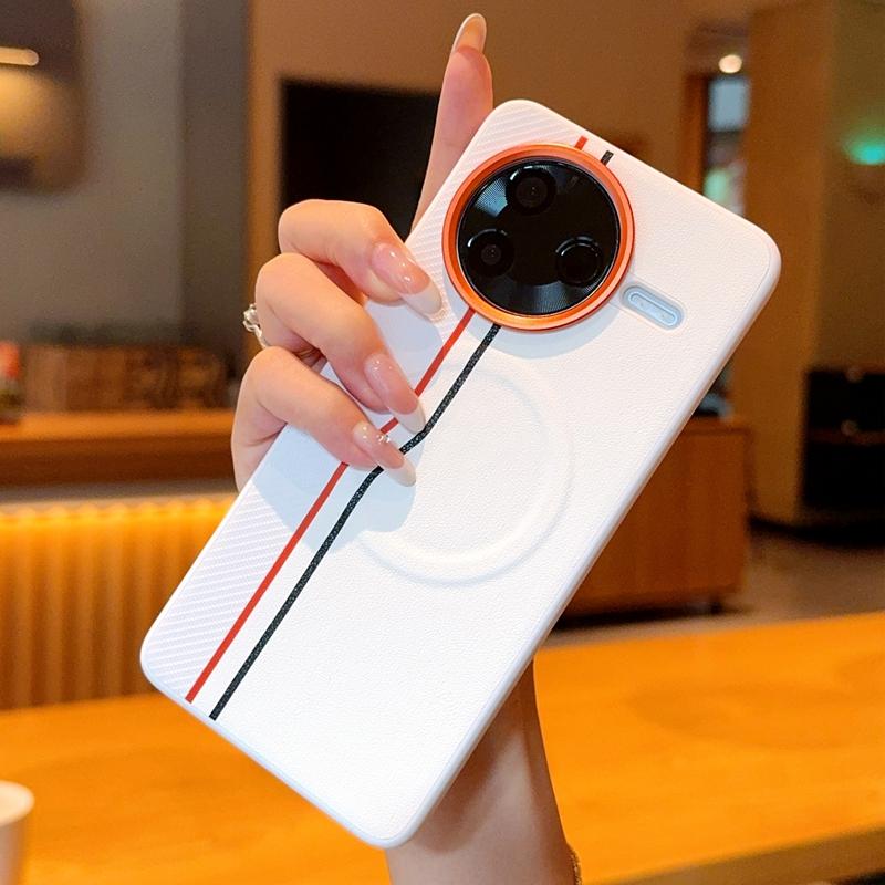 

For Xiaomi Redmi K80 Pro Case Magnetic PU Leather Colored Splicing Ultra-thin Protective Cover for Redmi K80 Redmi K80 Pro