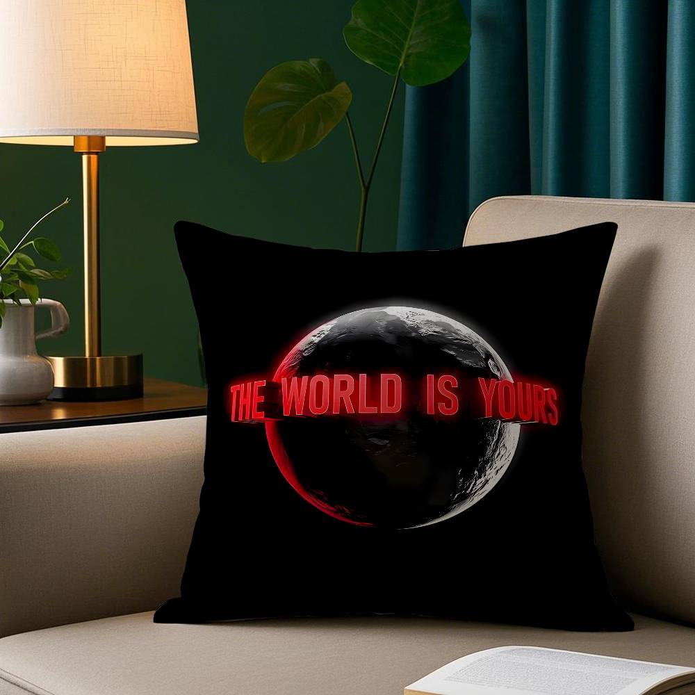 Classic Movie S-scarfaceS Vintage Pillow Case Short Plush Print Cushion Cover Square Throw Pillow Covers Sofa Home Decor