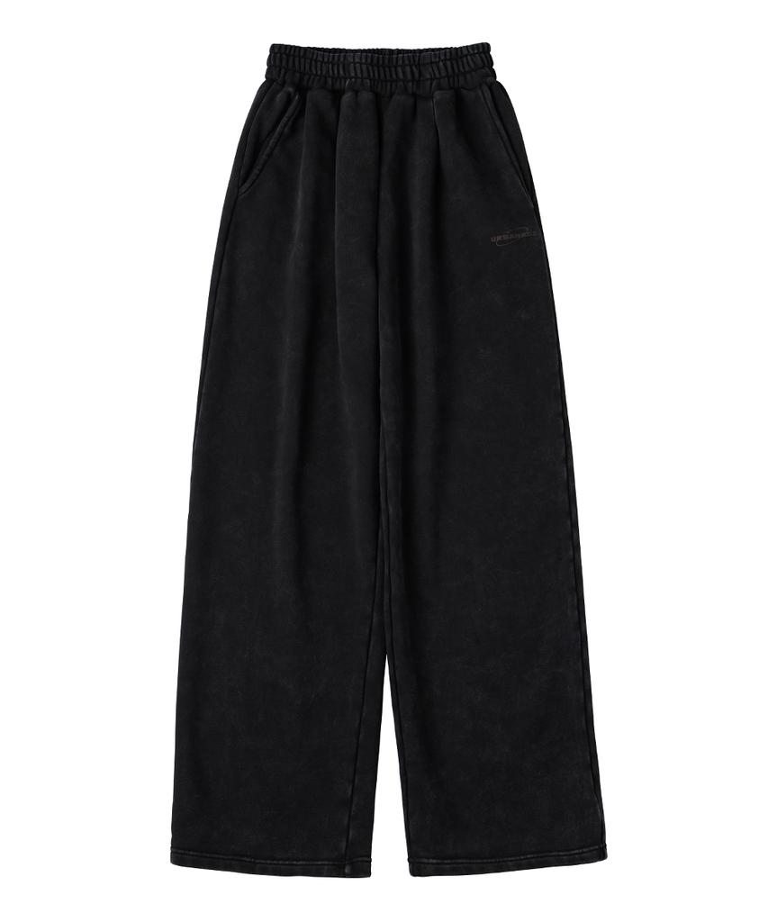 URBANAGE Pigment Wash Signature Wide Sweatpants Vintage Black