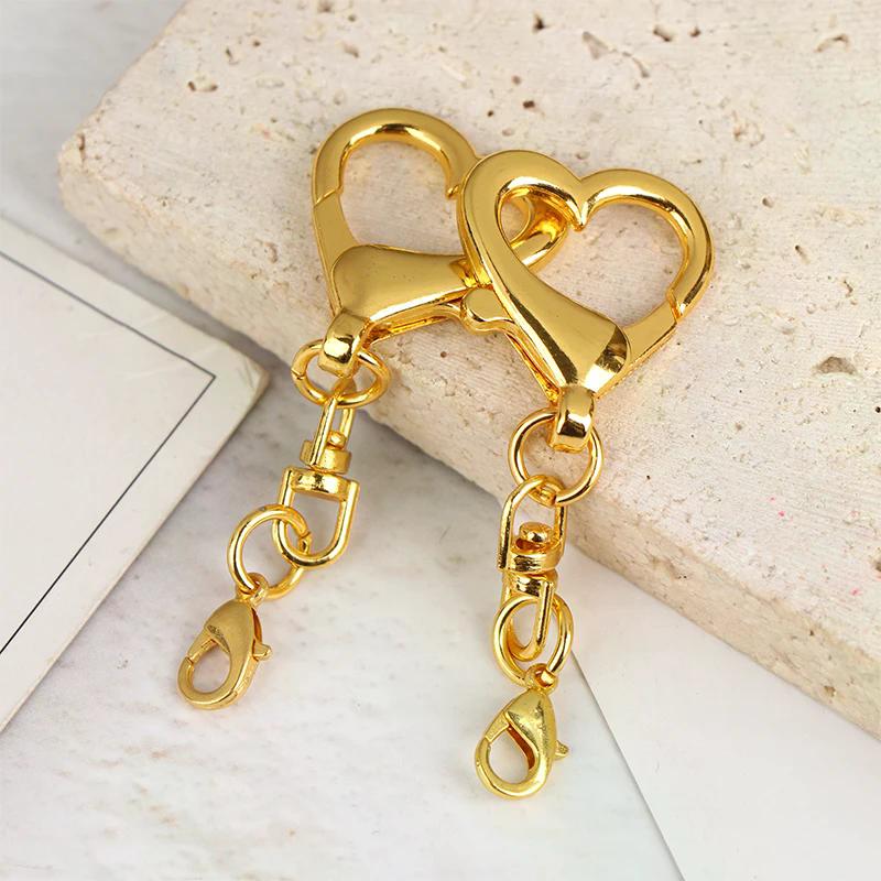 5/10Pcs Heart Lobster Clasp Chain Connector For DIY Jewelry Making Findings Key Chain Accessories