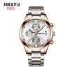 Flight Series Stainless Steel All-Black Men'S Watch 3 Degree Waterproof Luminous Three-Eye 6-Needle Men'S Watch