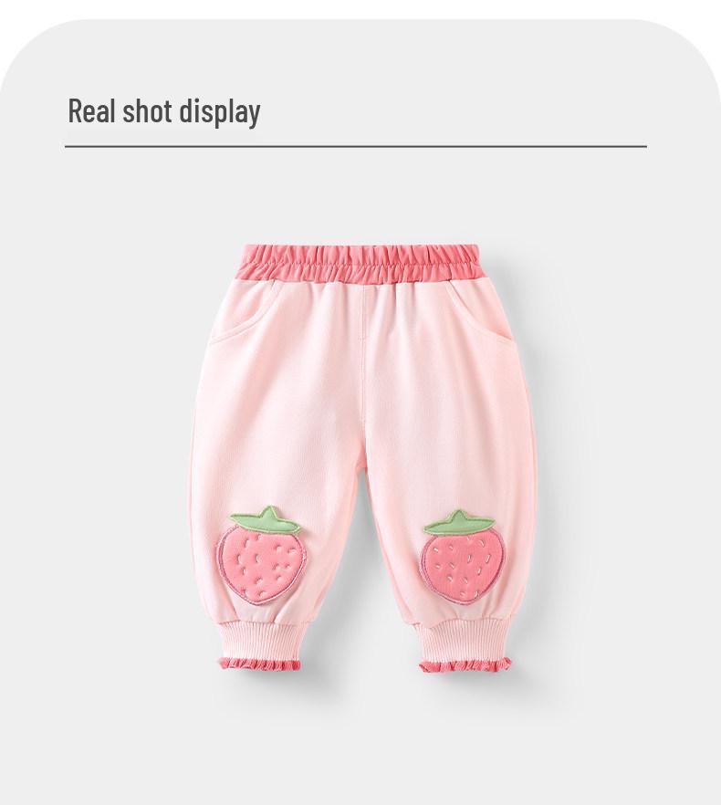 Youqi Autumn 2026 Baby Girl Joggers - Sweet and Stylish Casual Outdoor Pants
