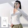Women's Lightweight Sun Protection Quick-Drying Yoga Top - Ice Silk Short Style for Summer Outdoor Cycling & Running with UV Protection