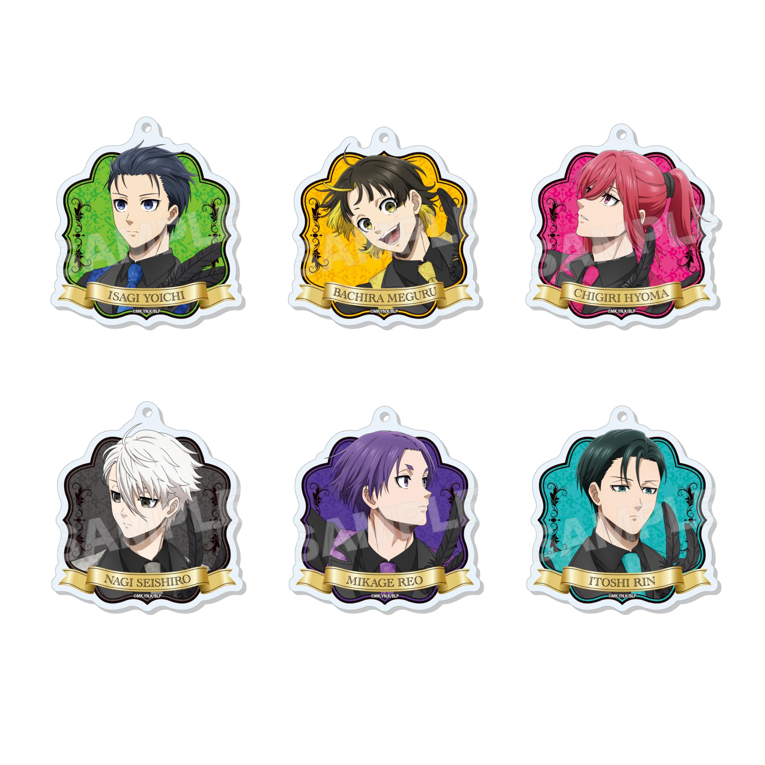 

Blue Rock Acrylic Keychain Box of 6