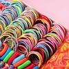 Girls Candy Color Nylon Rubber Band Child Women Safety Elastic Hair Band Ponytail Fragile Holder Slide Buckle Hair Clips Kid Hair