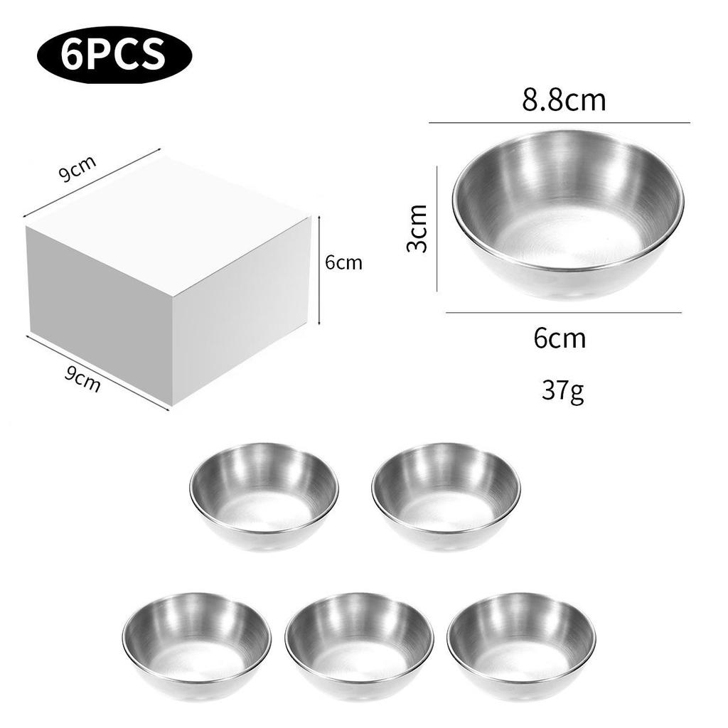 Gold Stainless Steel Appetizer & Condiment Dishes - Small Sauce & Seasoning Dish Set