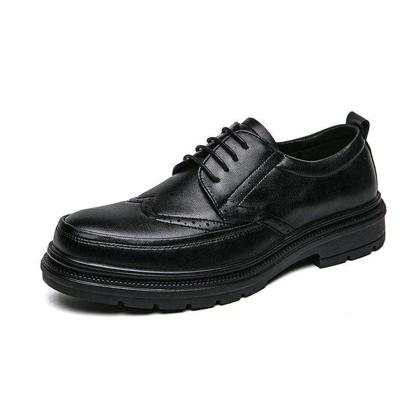 Dress Brock Leather Shoes British Fashion Business Men's Shoes Versatile Wedding Leather Shoes Leather Shoes