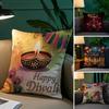 Diwali Festival Pillow Case Cozy Plush Pillow Cover Double Side Printed – Home Gift for Bedroom Decor