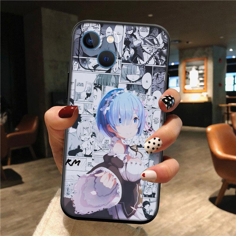 IK26 Emilia Ram Rem Phone Case for Samsung Galaxy M06 M15 M16 M35 M55 M56 A36 A42 A50 A50S A51 A52 A32 A33 A05 A05S A06 A16 A20