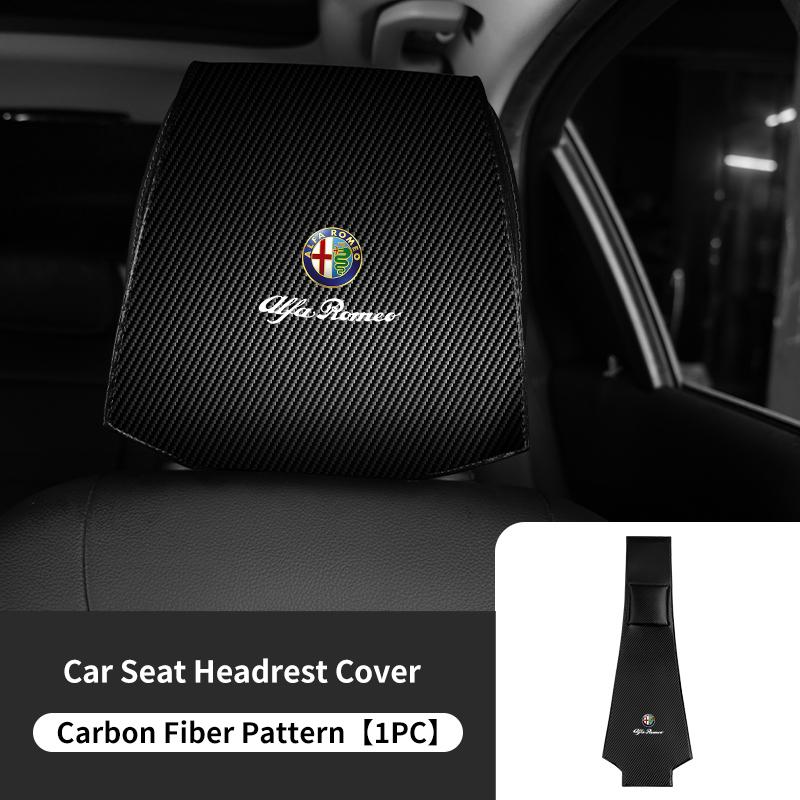 For Alfa Romeo Car Styling Headrest Case Anti-Dirty Dustproof Protective Cover GT Stelvio F1 Brera Volante Tonale Gloria Disco