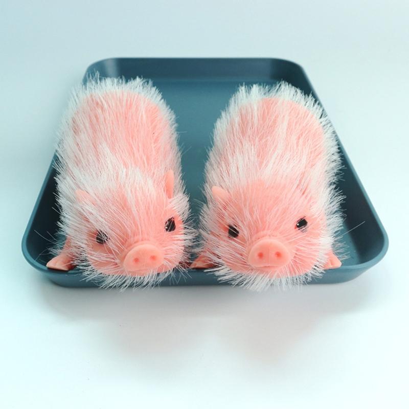 Durablity Silicone Piggy Doll Thoughtful Gift for Kids Animals Lover for Bedroom Play Companionship Animal Model