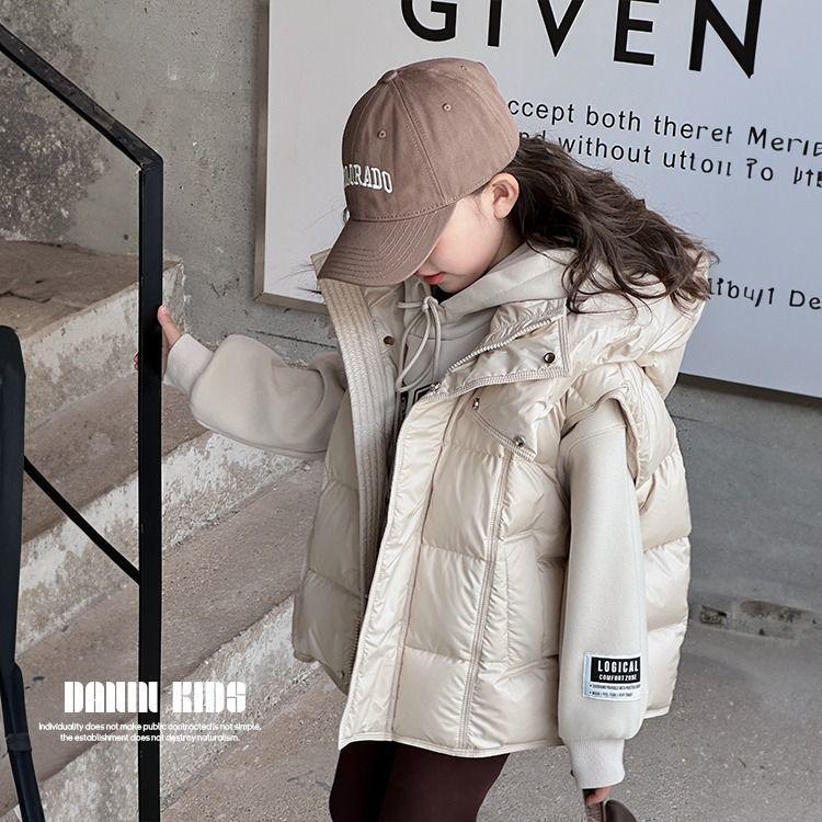 

Утепленный пуховым хлопком жилет для девочек - Осень/Зима 2025 Теплая куртка без рукавов для девочек-подростков 120