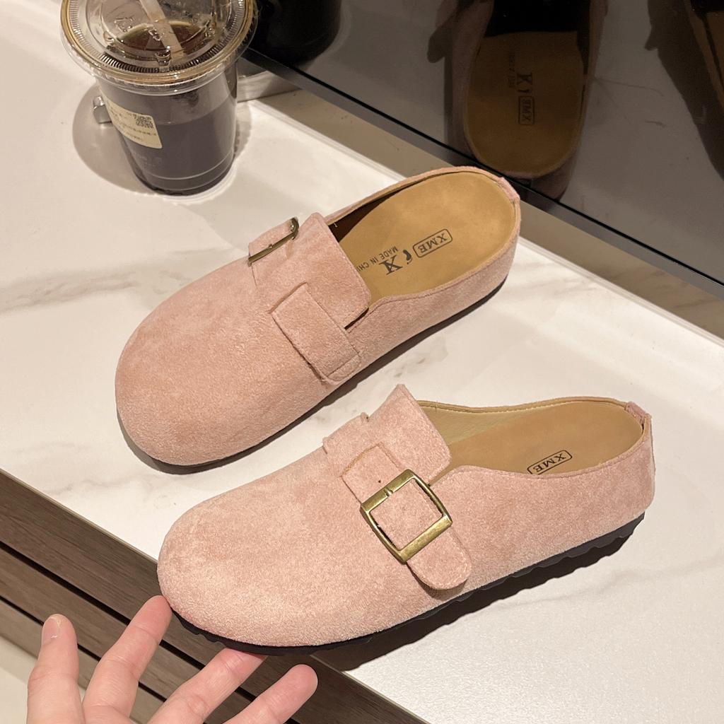 Thick-soled Inner Height-increasing Boken Shoes Women's Outer Wear Bag Head Half Slippers 2025 New Spring and Autumn One-pedal Lazy Slippers
