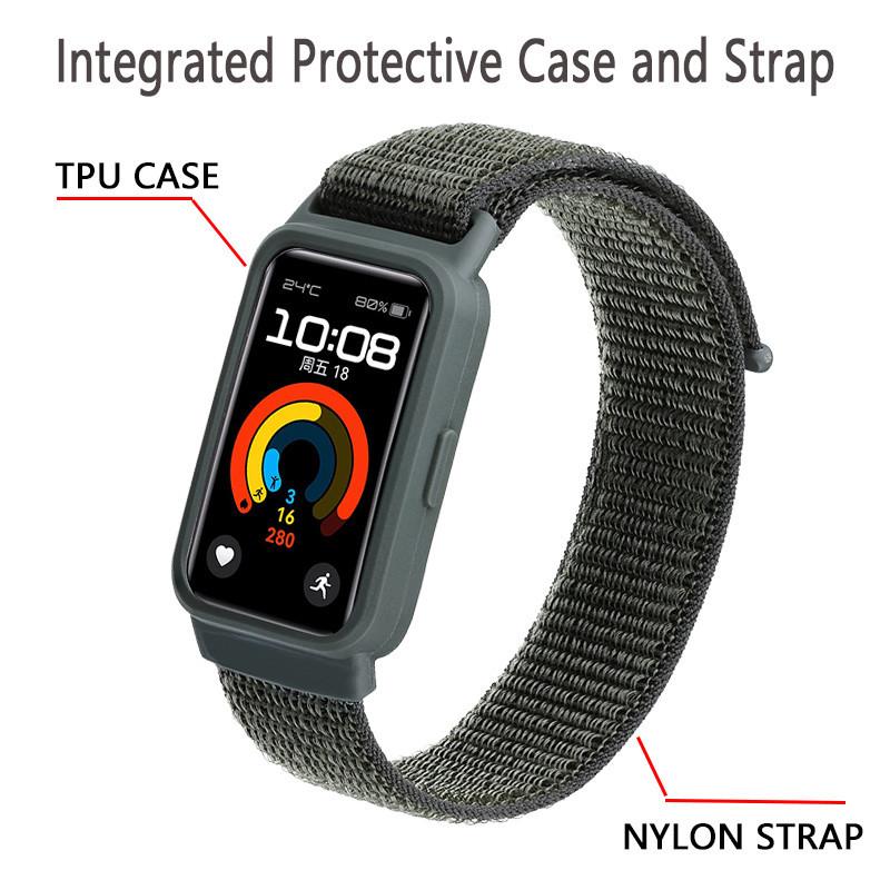 For Huawei Band 9 8 7 Reim Bånd Tilbehør Etui Nylon Løkke Erstatningsbelte Armbånd Sport Armbånd Huawei Band 7 Reim