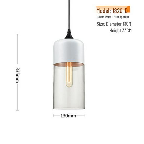 Modern Minimalist Nordic Pendant Light - Glass Lamp for Restaurant, Bar, Living Room, Bedroom, or Store