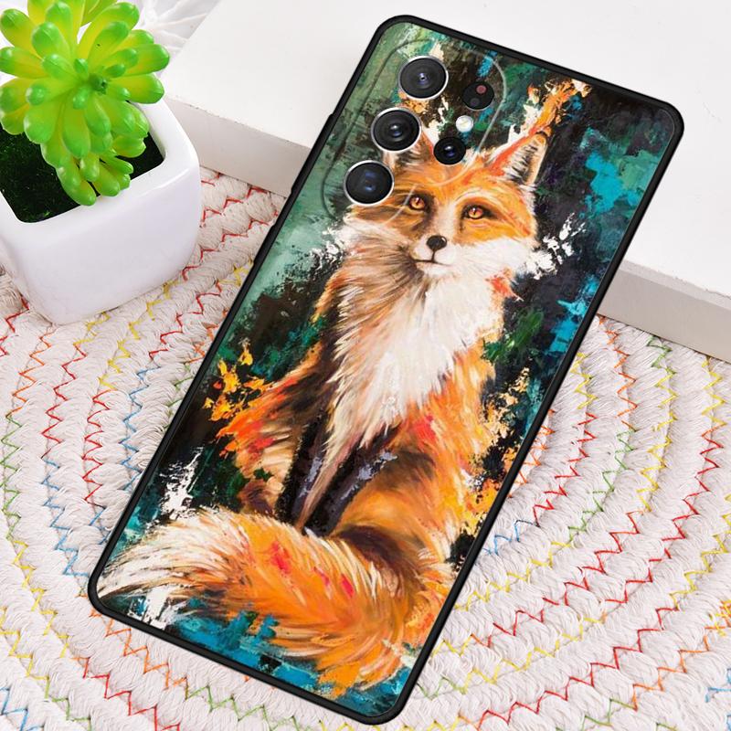 Fox Art Phone Case for Samsung Galaxy note 10 pro S26 Ultra S23 S24 FE S25 S21 S22 PLUS shockproof Cove