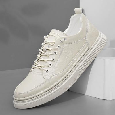 Genuine Leather Men Casual Shoes Lightweight Sneakers Breathable Sports Shoes All-match Outdoor Skateboard Footwear Treking Shoe