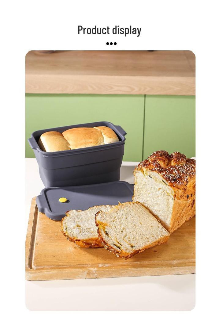 Silicone Foldable Thickened Rectangular Bread Mold & Food Preservation Box