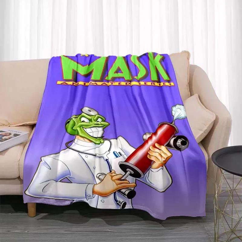 3D MASK Cartoon Blanket Jim Carrey Pattern Bedroom Living Room Home Decoration Picnic Blanket Children's Room Blankets for Beds