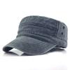 Summer Washed Distressed Military Cap - Korean Style Casual Sun Protection Flat Top Hat for Men and Women
