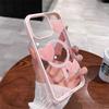 Hand-Painted Pink Heart Case for Samsung Galaxy S25 S24 FE S23 Plus S22 S26 Ultra A57 A37 A17 A16 Magnetic Wireless Charge Cover