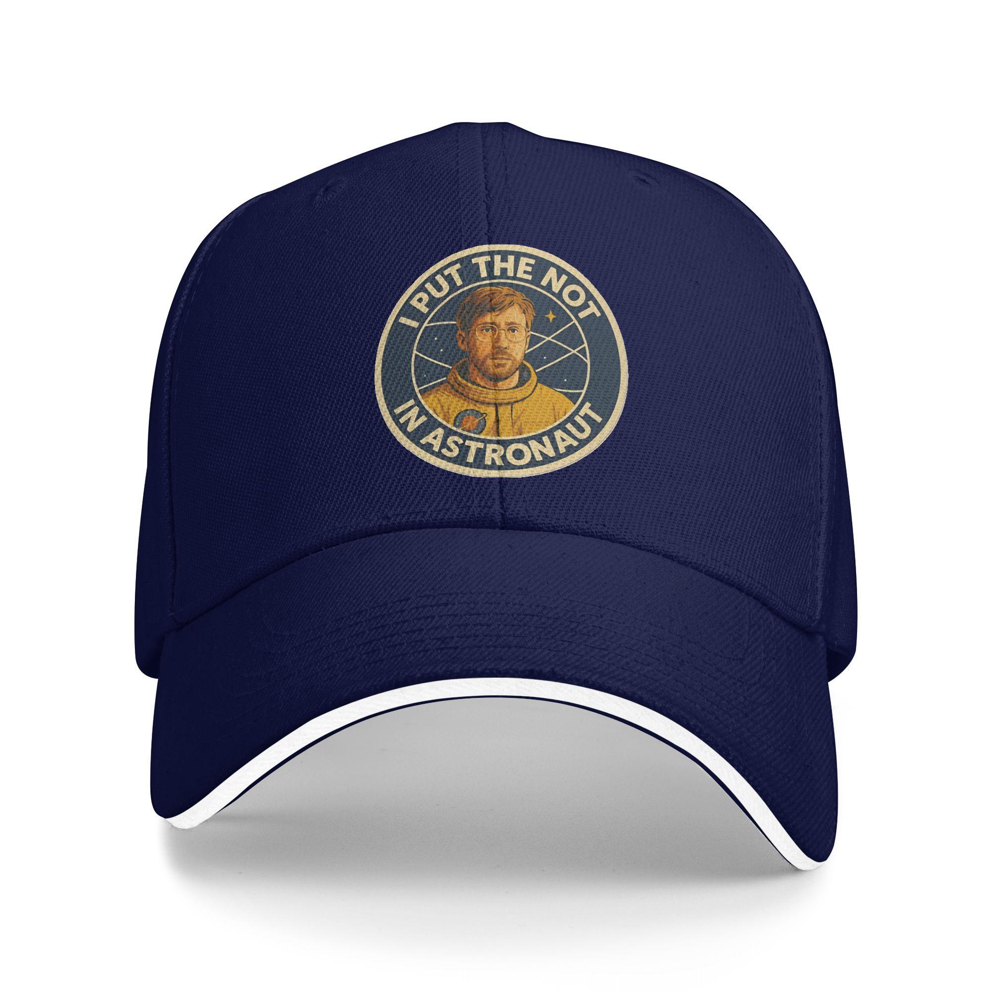 

I Put The Not In Astronaut Space Badge Project Hail Mary Sun Baseball Cap Spring y2k Retro Trucker Hat For Men Baseball Caps One Size темно-синього кольору