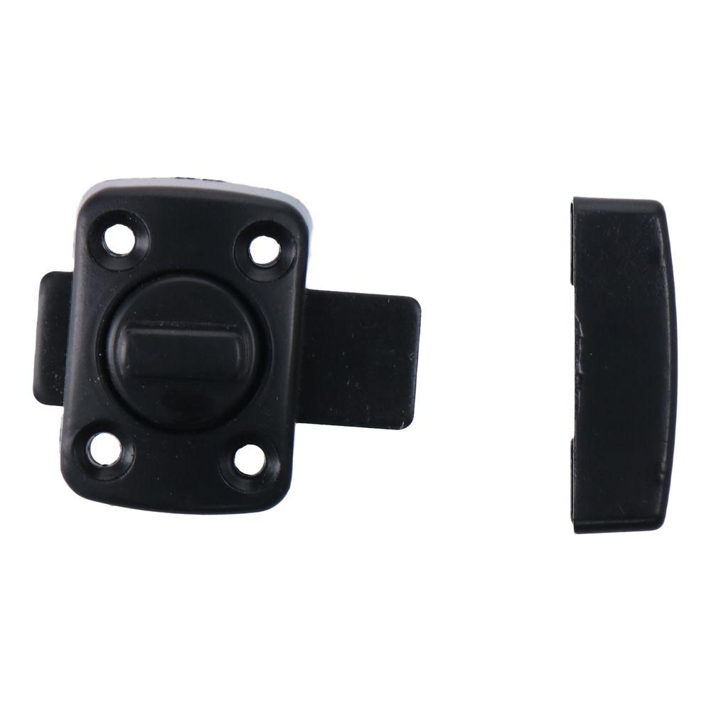 Rotate Bolt Door Lock Latch Black Gate Latches Portable Zinc Alloy Latch  Worker