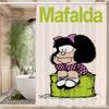 Cartoon Mafalda Bathroom Shower Curtain Shielding Partition Shower Curtain Quick Dry Can Be Scrubable Light Opaque Bath